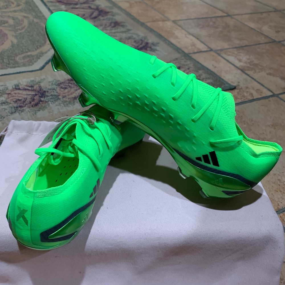 ADIDAS MEN'S X SPEEDPORTAL.1 FG SOLAR GREEN/BLACK” - Picture 9 of 13